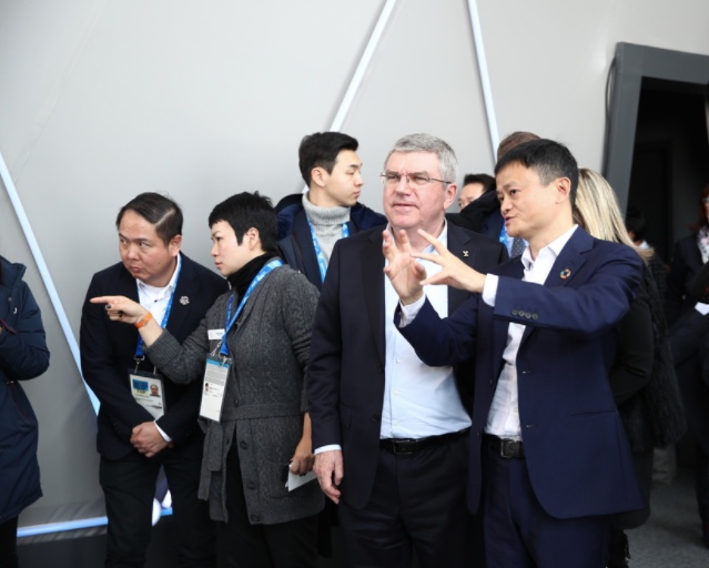 Jack Ma Thomas Bach Pyeongchang