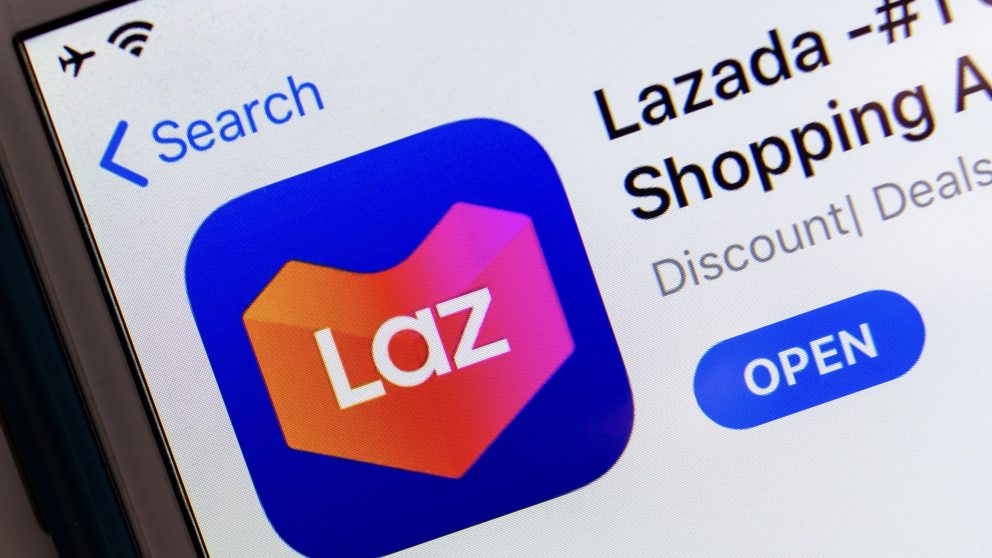 Lazada White Logo Download PNG