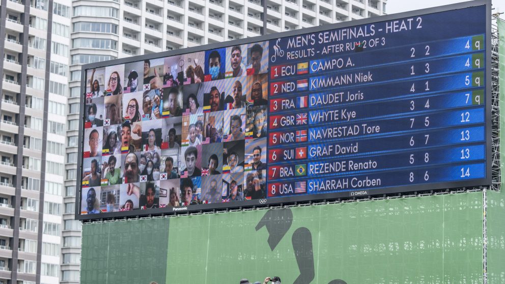 Olympic Games Virtual Fan Wall At Tokyo 2020. Photo: OBS