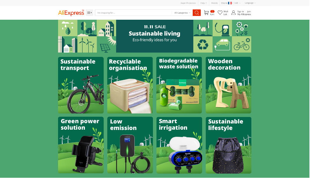 Aliexpress Goes Green