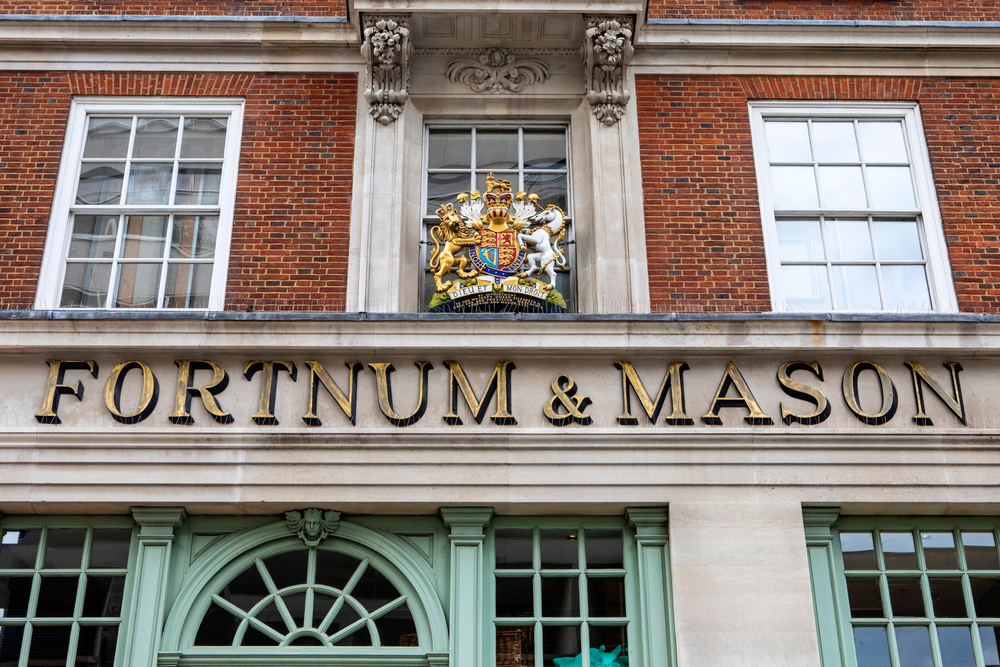 London,,Uk,-,May,13th,2021:,Close-up,Of,The,Fortnum
