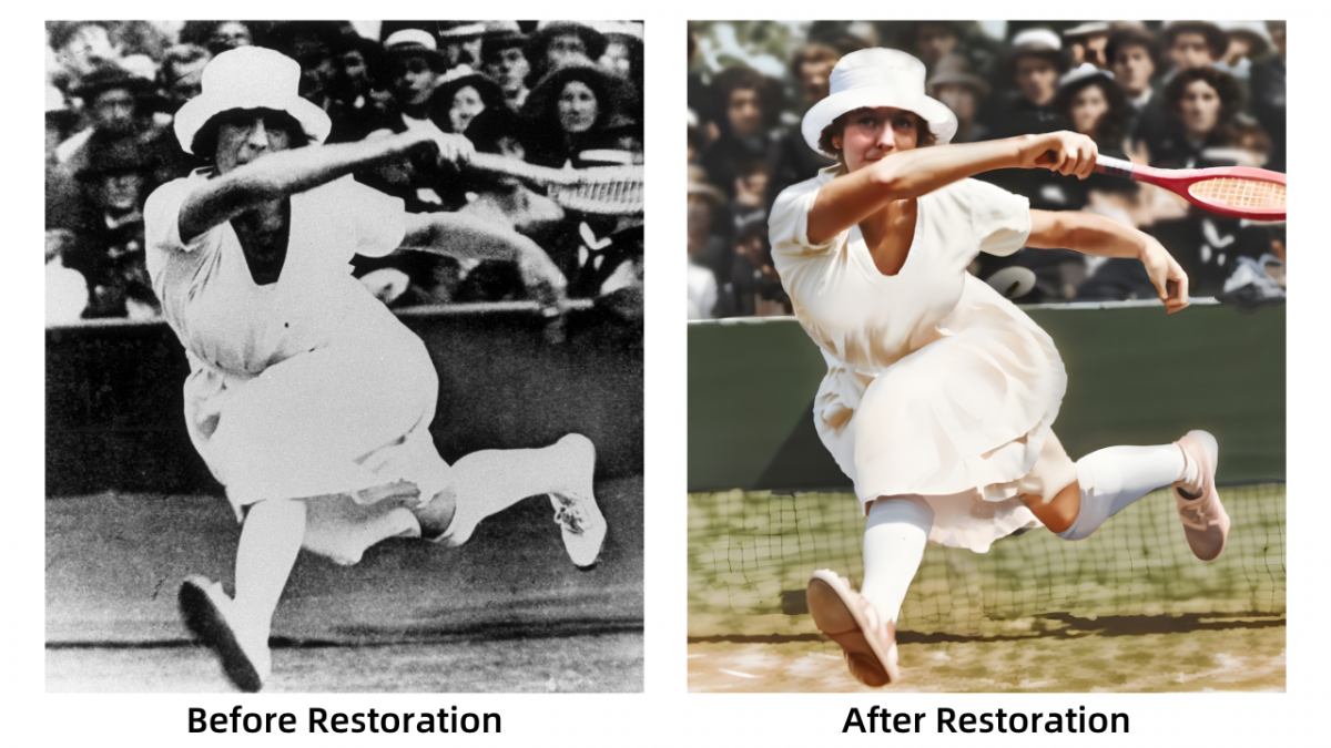 Suzanne Lenglen Photo Restoration